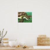 Stylisierte Juvenile Green Turtle Poster (Küche)