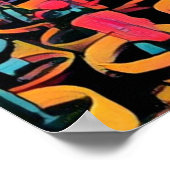Stylisierte Kaktus A3 Cool Poster (Ecke)