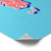 Stylisierte Karte Japans Poster (Ecke)