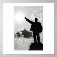 Stylisierte Lenin Pointing the Way Poster