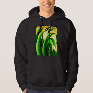 Stylisierte leuchtende gelbe Tulips Hoodie