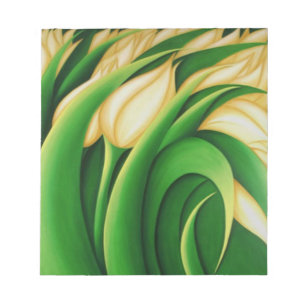 Stylisierte leuchtende gelbe Tulips Notizblock