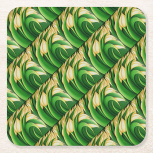 Stylisierte leuchtende gelbe Tulips Rechteckiger Pappuntersetzer