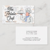 Stylisierte Linie Zeichn von Koch Visitenkarte (Vorne/Hinten)