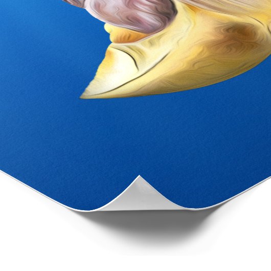 Stylisierte Loggerhead Open Mouth Poster (Ecke)