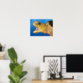 Stylisierte Loggerhead Open Mouth Poster (Heimbüro)