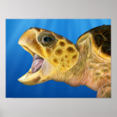 Stylisierte Loggerhead Open Mouth Poster (Vorne)