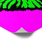 Stylisierte Neon Green Frilled Nackenechard Poster (Ecke)