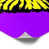 Stylisierte Neon Yellow Frilled Nackenechard Poster (Ecke)