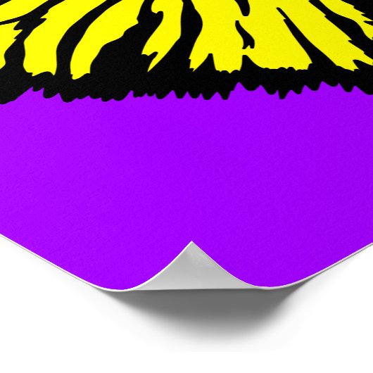 Stylisierte Neon Yellow Frilled Nackenechard Poster (Ecke)