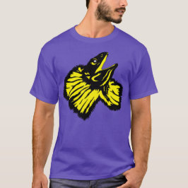 Stylisierte Neon Yellow Frilled Nackenechard T-Shirt