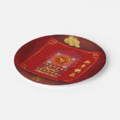 Stylisierte Palanquin Chinesisch Rat Jahr 2020 PPP Pappteller (Schrägansicht)