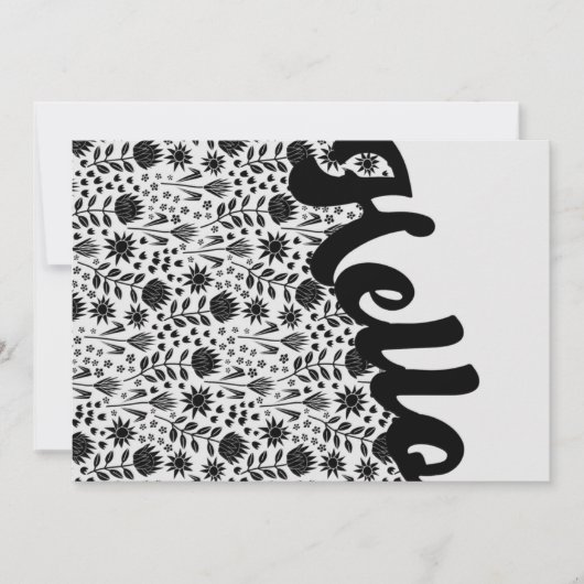 Stylisierte Protea Floral Millefleur Hallo Gruß (Vorderseite)