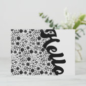 Stylisierte Protea Floral Millefleur Hallo Gruß (Stehend Vorderseite)