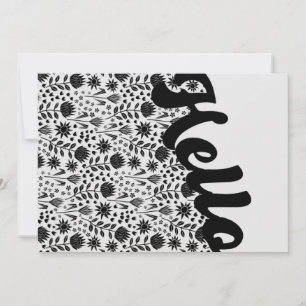 Stylisierte Protea Floral Millefleur Hallo Gruß