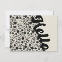 Stylisierte Protea Floral Millefleur Hallo Gruß