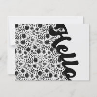 Stylisierte Protea Floral Millefleur Hallo Gruß