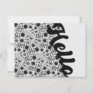 Stylisierte Protea Floral Millefleur Hallo Gruß Postkarte