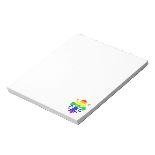 Stylisierte Rainbow-Lilie Custom Notizblock (Rotiert)