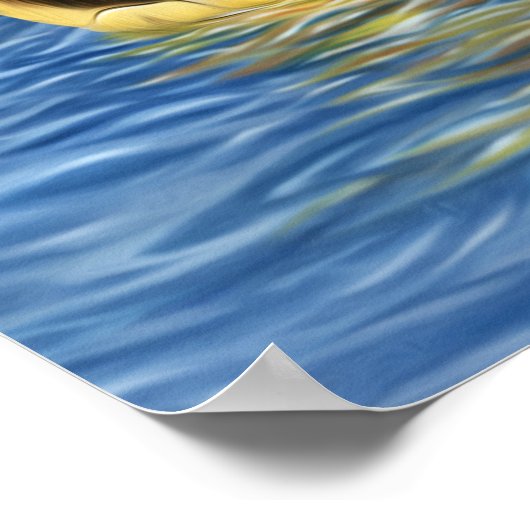 Stylisierte Riesenschildkröte Poster (Ecke)