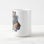 Stylisierte Roaring Tiger Illustration Kaffeetasse (Mittel)