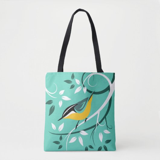 Stylisierte Rote Nuthatch Tasche (Vorderseite)