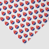 Stylisierte Sailboat Red Blue Yellow Seidenpapier (Ausschnitt)