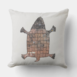 Stylisierte Schildkröte - Mimbres Pottery Design Kissen