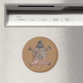 Stylisierte Schildkröte - Mimbres Pottery Design Magnet (In Situ (Geschirrspüler))