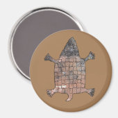 Stylisierte Schildkröte - Mimbres Pottery Design Magnet (Vorderseite/Rückseite)