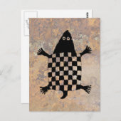 Stylisierte Schildkröte - Mimbres Pottery Design Postkarte (Vorne/Hinten)
