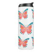Stylisierte Schmetterlinge Thermosbecher (Nach links gedreht)