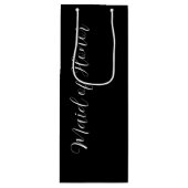 Stylisierte Script-Trauzeugin Geschenktüte Für Weinflaschen (Vorderseite)