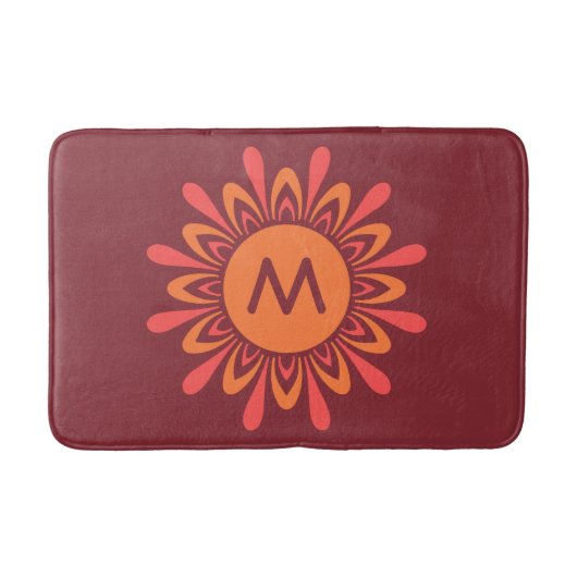 Stylisierte Sonnenbadematten für Monogramm Badematte (Vorderseite)