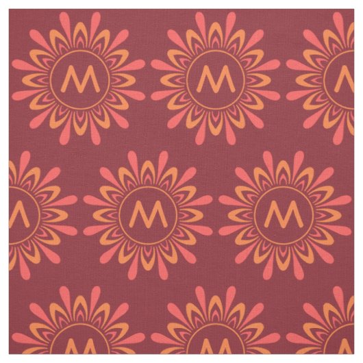 Stylisierte Sun/Blume Muster speziell für Farbstof Stoff (Muster)
