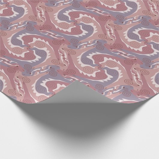 Stylisierte Swirling Hares Tesselung 2 Wrapping P Geschenkpapier (Ecke)