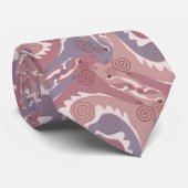 Stylisierte Swirling Hares Tesselung 2b NT Krawatte (Gerollt)