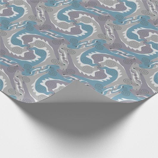 Stylisierte Swirling Hares Tesselung 3 Wrapping P Geschenkpapier (Ecke)