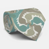 Stylisierte Swirling Hares Tesselung 4 NT Krawatte (Gerollt)