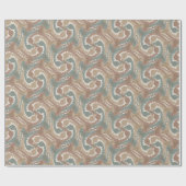 Stylisierte Swirling Hares Tesselung 6 Wrapping P Geschenkpapier (Flach)