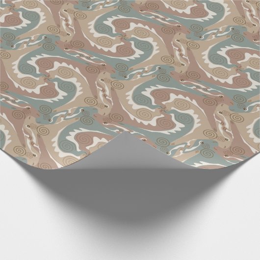 Stylisierte Swirling Hares Tesselung 6 Wrapping P Geschenkpapier (Ecke)