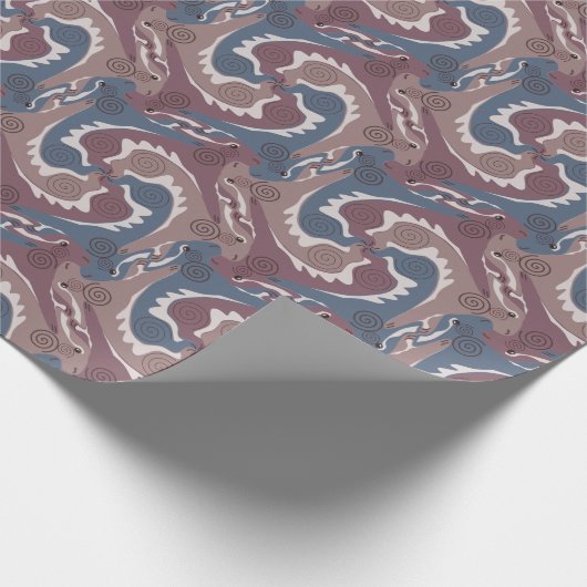 Stylisierte Swirling Hares Tesselung 7 Wrapping P Geschenkpapier (Ecke)