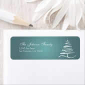 Stylisierte Tree Holiday Address Labels (schieferb (Insitu)