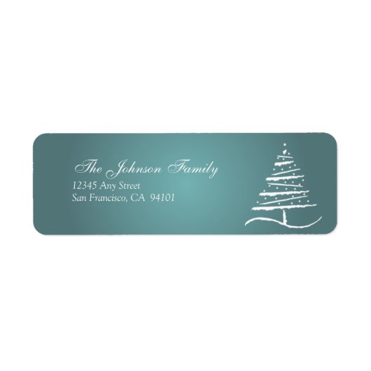 Stylisierte Tree Holiday Address Labels (schieferb (Vorne)