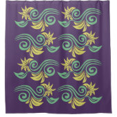 Stylisierte, von Natur Inspiriert Duschvorhang (Vorderseite)