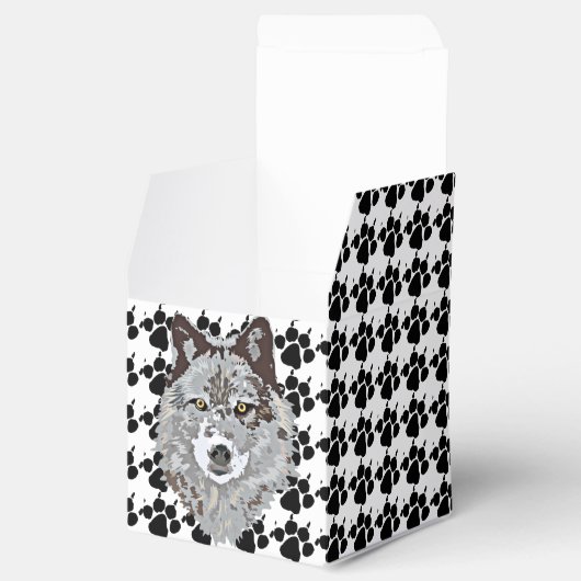 Stylisierte Wolf Head Geschenkschachtel (Geöffnet)