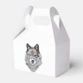 Stylisierte Wolf Head Geschenkschachtel (Rückseite)