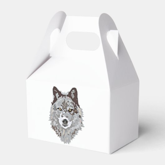 Stylisierte Wolf Head Geschenkschachtel (Rückseite)