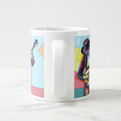 Stylisierter Banjo-Spieler, Musikerin Jumbo-Tasse (Rückseite)