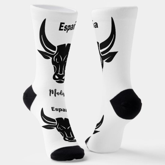 Stylisierter Bull-Sondertext Socken (Gewinkelt)